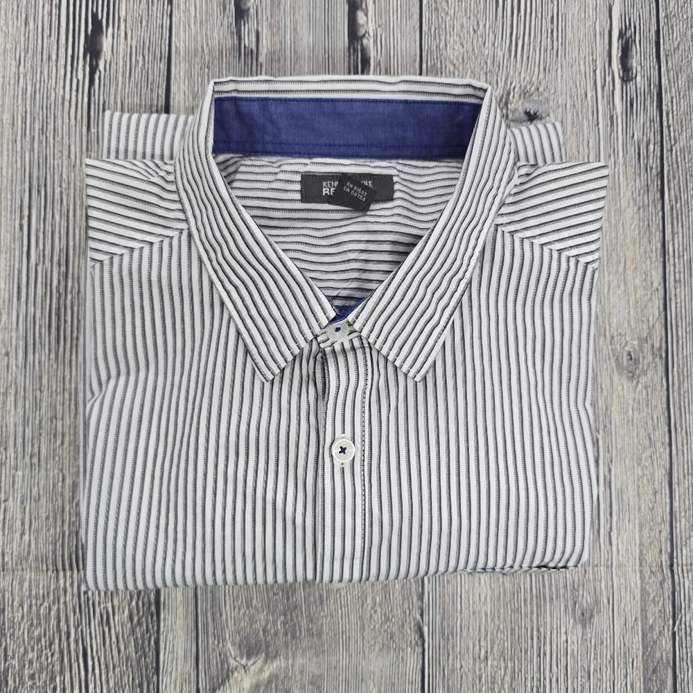 Kenneth Cole Reaction 100% Cotton Button Down Shirt
